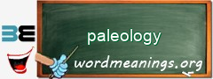 WordMeaning blackboard for paleology